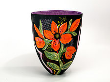 Flower Vortex III by Jean Elton (Ceramic Vessel)