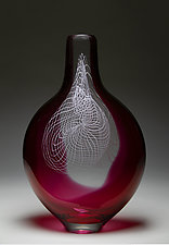 Ruby Vortex by James Friedberg (Art Glass Vase)