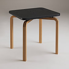 CURVEiture Black Side Table by Carol Jackson (Wood Side Table)