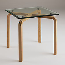 CURVEiture Square Side Table by Carol Jackson (Wood Side Table)