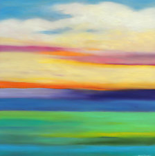 Colors in the Sky #4 by Mary Johnston (Oil Painting)