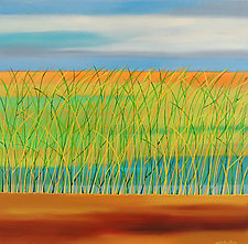Reeds #4 by Mary Johnston (Oil Painting)