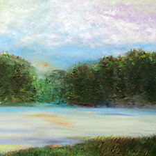 Hazy Day in the Northwoods by Mary Johnston (Oil Painting)