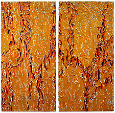 Winter Aspens Nos. 2 and 3 Diptych by Steve Bogdanoff (Acrylic Painting)