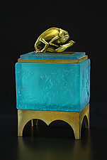 Chameleon Box by Georgia Pozycinski and Joseph Pozycinski (Art Glass & Bronze Sculpture)
