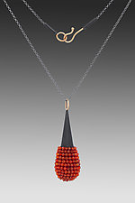 Ice Dream Cones Gemstone Beaded Pendants by Julie Long Gallegos (Gold, Silver & Stone Necklace)