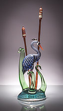 Heron by Bryan Randa (Art Glass Sculpture)