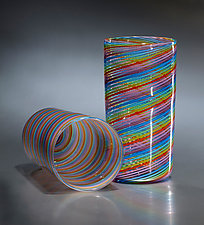Rainbow Tumbler by Marc VandenBerg (Art Glass Glasses)