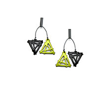 Double Triangle Mobile Earrings by Joanna Nealey (Enameled Earrings)