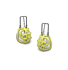Half Orbit Earrings by Joanna Nealey (Silver & Enamel Earrings)
