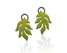 Leaf Earrings by Joanna Nealey (Enameled Earrings)