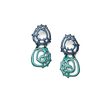 Double Orbit Earrings by Joanna Nealey (Enameled Earrings)