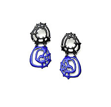 Double Orbit Earrings by Joanna Nealey (Enameled Earrings)