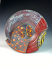 Patterned Platter 1 by Thomas Harris (Ceramic Wall Platter)