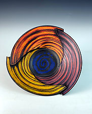 Spiraling Triangle Bowl by Thomas Harris (Ceramic Bowl)