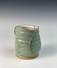 Folded Yunomi in Sea Green by Thomas Harris (Ceramic Drinkware)