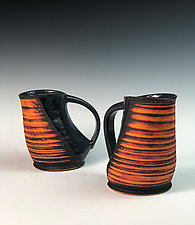 Orange Ducktail Mug by Thomas Harris (Ceramic Mug)