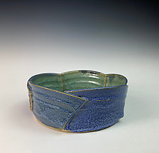 Noodle Bowl in Green and Blue by Thomas Harris (Ceramic Bowl)