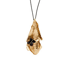 Oak Leaf Butterfly Pendant by Julie Cohn (Bronze & Silver Necklace)