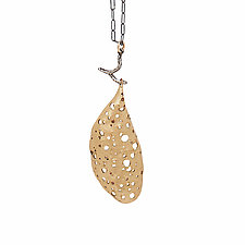 Cocoon Bronze and Sterling Pendant Necklace by Julie Cohn (Bronze Necklace)