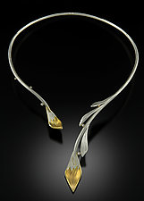 Gold & Sliver Vine Necklace by Rosario Garcia (Gold, Silver & Stone Necklace)