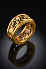 Leafs & Swirls Ring by Rosario Garcia (Diamond & Gold Ring)