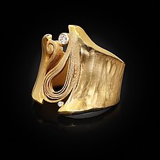 Filigree Teardrop Ring by Rosario Garcia (Gold & Diamond Ring)