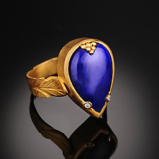 Lapis Lazuli Teardrop Ring by Rosario Garcia (Gold & Stone Ring)