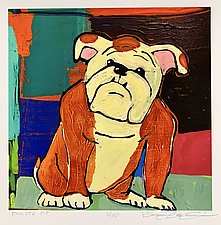Bulldog Pup by Barbara Gilhooly (Giclee Print)