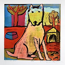 Pup in the Yard by Barbara Gilhooly (Giclee Print)
