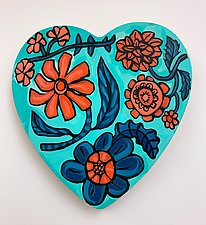 Blooming Heart by Barbara Gilhooly (Acrylic Painting)