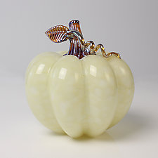 Silver Moon Pumpkins by Treg  Silkwood (Art Glass Sculpture)