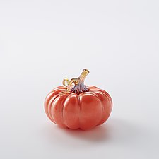 Shimmer Fall Pumpkins by Treg Silkwood (Art Glass Sculpture)