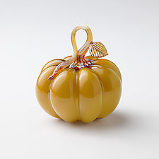 Festive Fall Pumpkins by Treg Silkwood (Art Glass Sculpture)