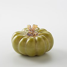Shimmer Fall Pumpkins by Treg Silkwood (Art Glass Sculpture)