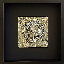 Topographic Black 6 by Emil Yanos (Ceramic Wall Sculpture)