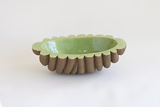Small Oval XXII by Emil Yanos (Ceramic Bowl)