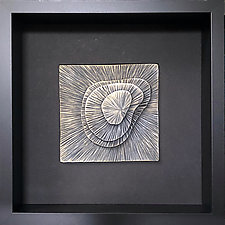 Topographic Black 4 by Emil Yanos (Ceramic Wall Sculpture)