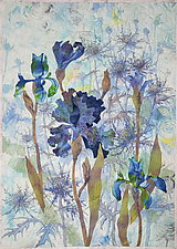 Blue Bouquet by Olena Nebuchadnezzar (Fiber Wall Hanging)