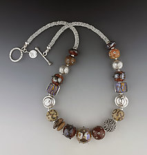 Race Point Terra Cotta Necklace by Dianne Zack (Beaded Necklace)