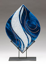 Underwater Currents II by Denise Bohart Brown (Art Glass Sculpture)