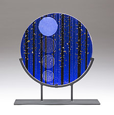 Full Moon Hike I by Denise Bohart Brown (Art Glass Sculpture)
