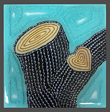 Tree Love by Michael Dupille (Art Glass Wall Sculpture)