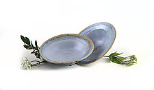 Set of Two Earthy Blue Bowls by Carol Tripp Martens (Ceramic Bowl)