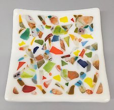 Floating Fragments Plate by Martha Pfanschmidt (Art Glass Serving Piece)