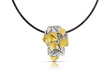 Layered Cluster Necklace by Suzanne Schwartz (Gold & Silver Necklace)