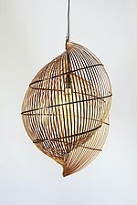 Single Shell Light by Charissa Brock (Mixed-Media Pendant Lamp)
