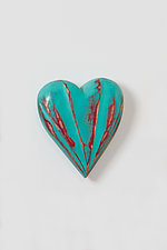 Carved Wood Heart by Amy Arnold and Kelsey Sauber Olds (Wood Wall Sculpture)