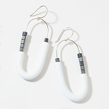 Stormy Hoop Earrings by Jane Pellicciotto (Polymer Clay Earrings)