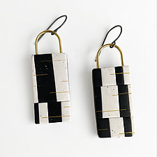 Checkerboard Earrings by Jane Pellicciotto (Polymer Clay Earrings)